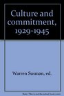 Culture and commitment 19291945
