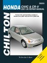 Chilton's Honda Civic  CRV 20012006 Repair Manual Covers US and Canadian models of Honda Civic  and CRV