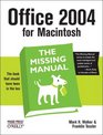 Office 2004 for Macintosh  The Missing Manual