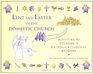 Lent and Easter in the Domestic Church