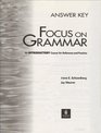 Focus on Grammar Introductory Level Answer Key