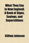 What They Say in New England A Book of Signs Sayings and Superstitions