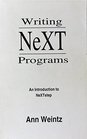 Writing Next Programs An Introduction to Nextstep