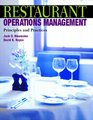 Restaurant Operations Management  Principles and Practices