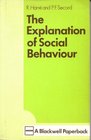 The Explanation of Social Behaviour