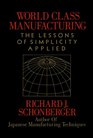 World Class Manufacturing The Lessons of Simplicity Applied