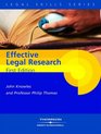 Knowles and Thomas Effective Legal Research