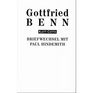 Briefe 5 Bde in 6 TlBdn Bd3 Briefwechsel mit Paul Hindemith
