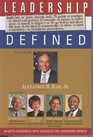 Leadership Defined InDepth Interviews with America's Top Leadership Experts