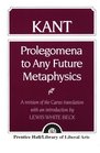 Kant Prolegomena to Any Future Metaphysics