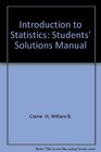 Introduction to Statistics Students' Solutions Manual