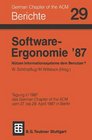 SoftwareErgonomie '87 Nutzen Informationssysteme dem Benutzer    German Chapter of the ACM
