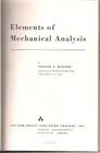 ELEMENTS OF MECHANICAL ANALYSIS