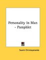 Personality In Man  Pamphlet