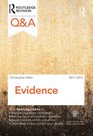 QA Evidence 20112012