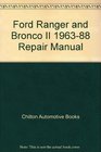 Chilton Book Company repair manual Ford Ranger and Ford Bronco II 19831988