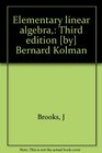 Elementary linear algebra Third edition  Bernard Kolman