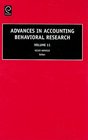 Advances in Accounting Behavioral Research Volume 11