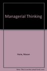 Managerial Thinking An International Study