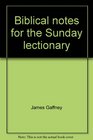 Biblical notes for the Sunday lectionary