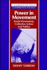Power in Movement Social Movements Collective Action and Politics