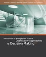 An Introduction to Management Science Quantitative Approaches to Decision Making