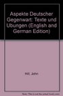 Aspekte Deutscher Gegenwart Texte und Ubungen