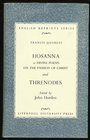 Hosanna and Threnodes