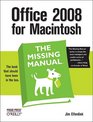 Office 2008 for Macintosh The Missing Manual