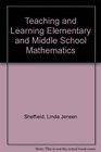 Teaching and Learning Elementary and Middle School Mathematics 3rd Edition