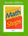 Houghton Mifflin Math Steps Teacher's Edition  Level 1