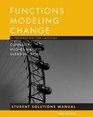 Functions Modeling Change Student Solutions Manual A Preparation for Calculus
