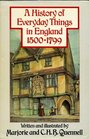 History of Everyday Things in England 15001799
