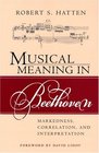 Musical Meaning in Beethoven Markedness Correlation and Interpretation