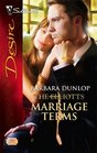 Marriage Terms (Dynasties: The Elliotts, Bk 8) (Silhouette Desire, No 1741)