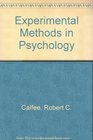 Experimental Methods in Psychology