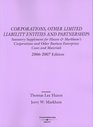 Corporations And Other Limited Liability Entities And Partnerships Selected Statutes 20062007