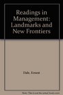 Readings in Management Landmarks and New Frontiers