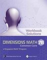 Dimensions Math Workbook Solutions 7B