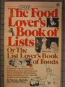 The Food Lover's Book of Lists Or the List Lover's Book of Foods With a Sampling of Very Special Recipes and Banquets
