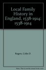 Local Family History in England 15381914 15381914