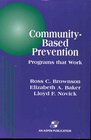 CommunityBased Prevention Programs That Work