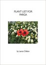 Plant List for Parga Greece