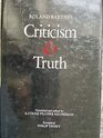 Criticism and Truth 1987 publication