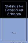 Statistics for Behavioural Sciences