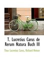 T Lucretius Carus de Rerum Natura Buch III