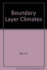 Boundary Layer Climates