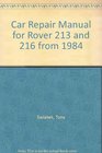 Car Repair Manual for Rover 213 and 216 from 1984