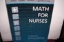 Math for Nurses A Problem Solving Approach