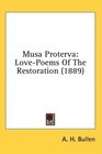 Musa Proterva LovePoems Of The Restoration